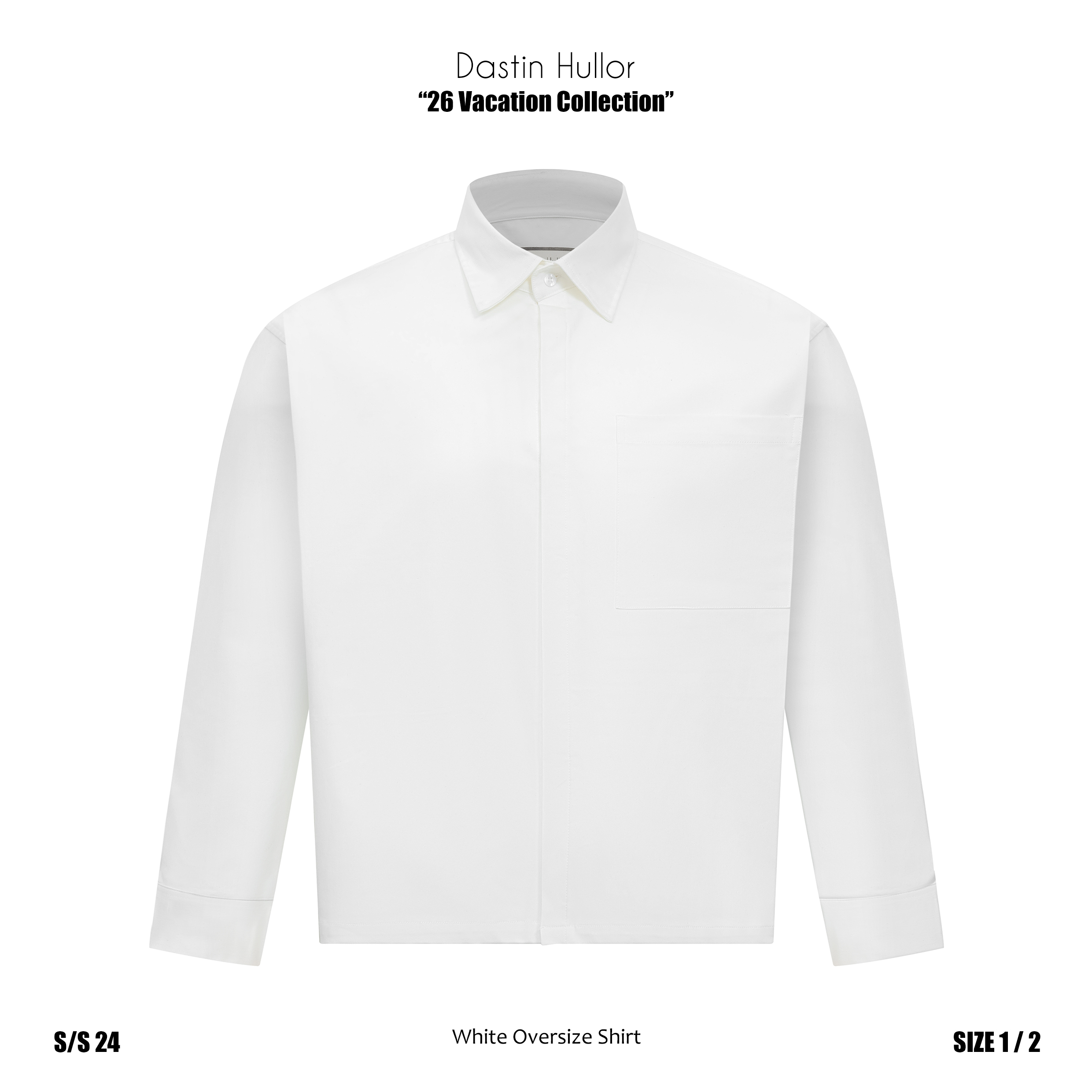 WHITE OVERSIZE SHIRT - ảnh 5