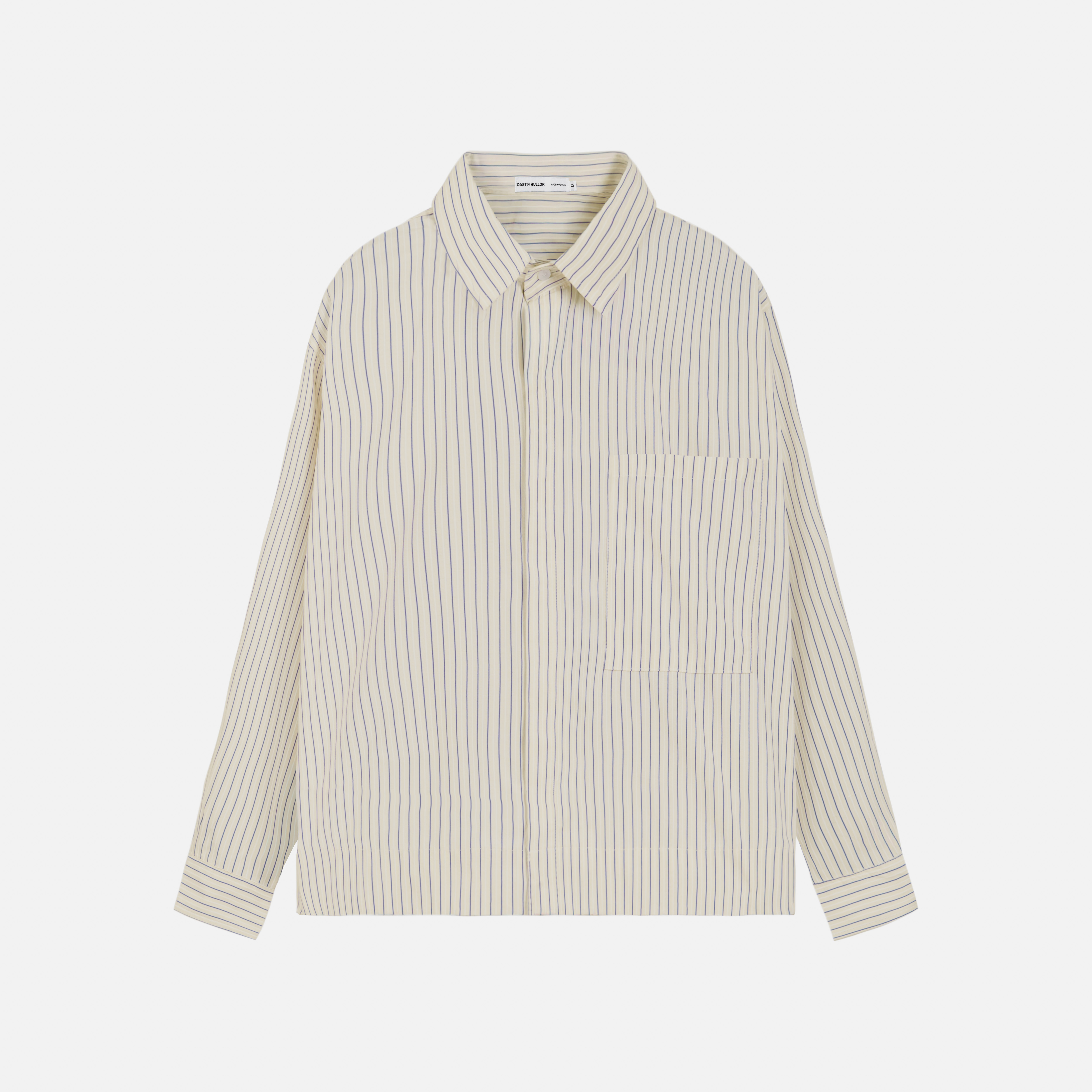 STRIPED SHIRT - BABY BLUE / LIGHT YELLOW - ảnh 5