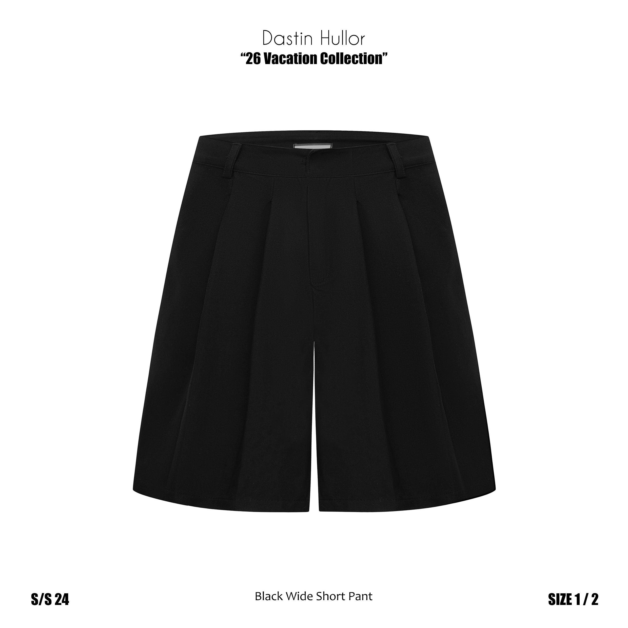 BLACK WIDE SHORT PANT - ảnh 5