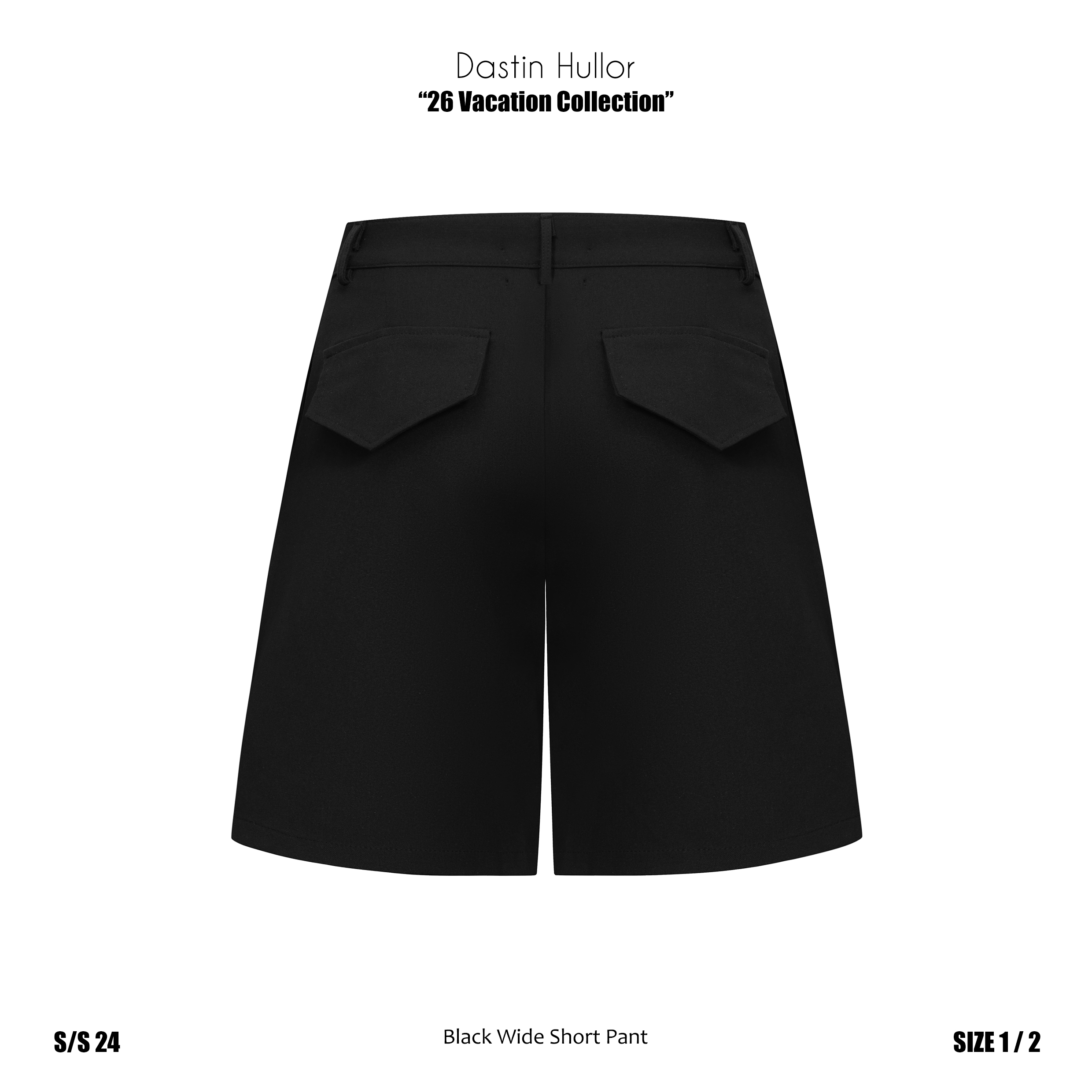 BLACK WIDE SHORT PANT - ảnh 6