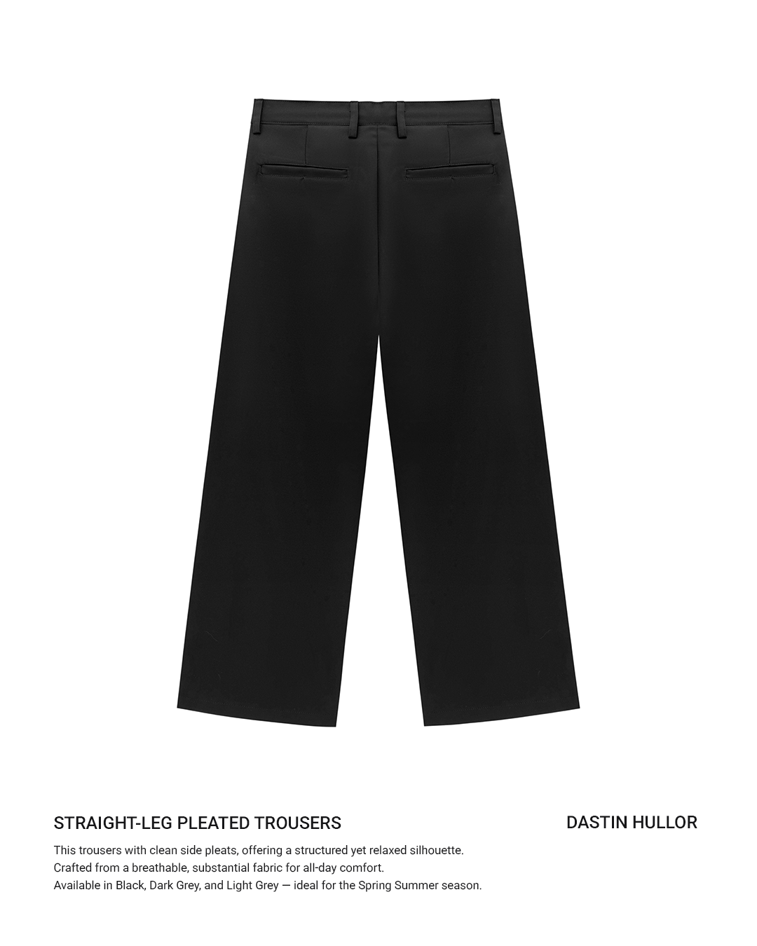 STRAIGHT-LEG PLEATED TROUSERS - ảnh 8