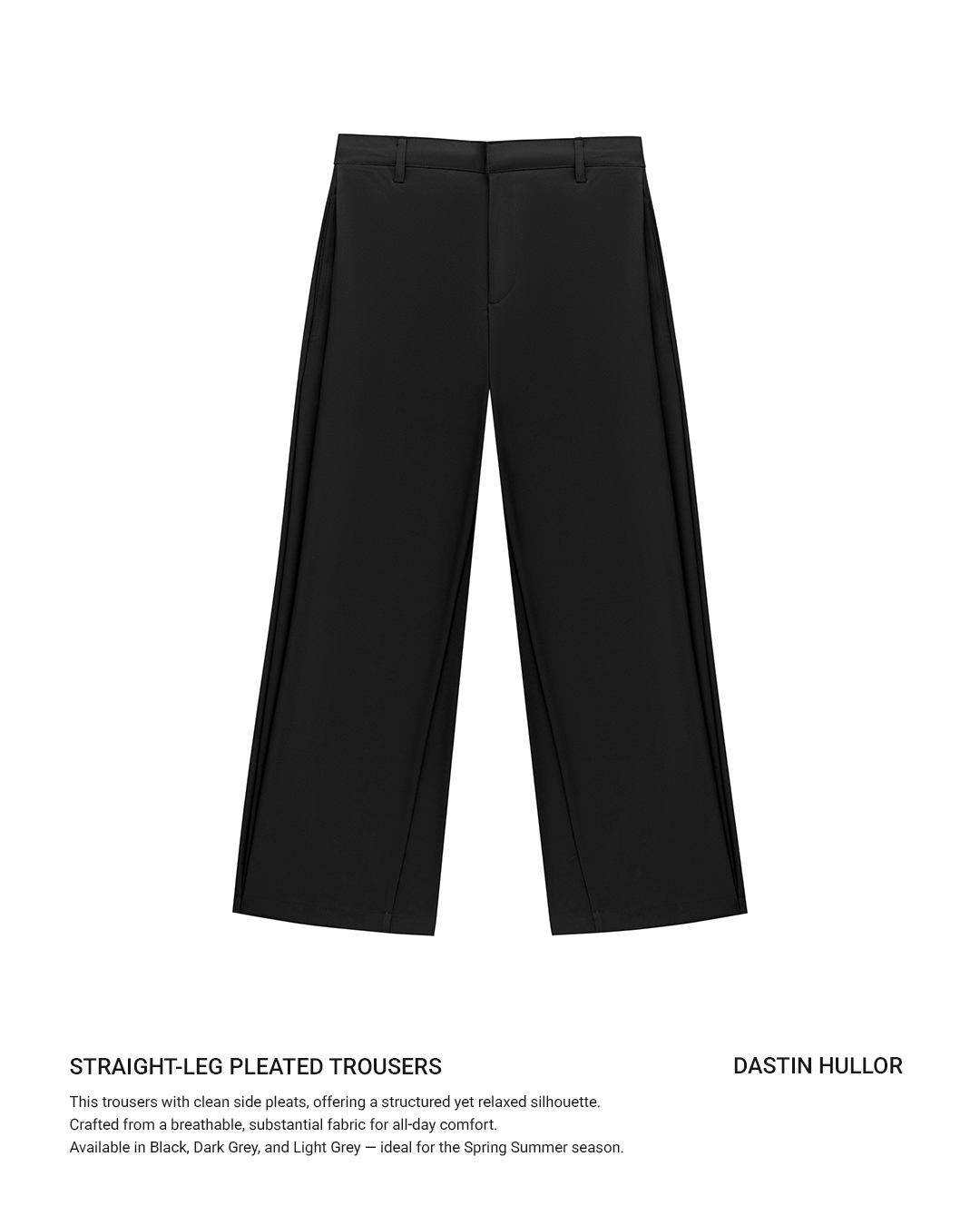 STRAIGHT-LEG PLEATED TROUSERS - ảnh 7