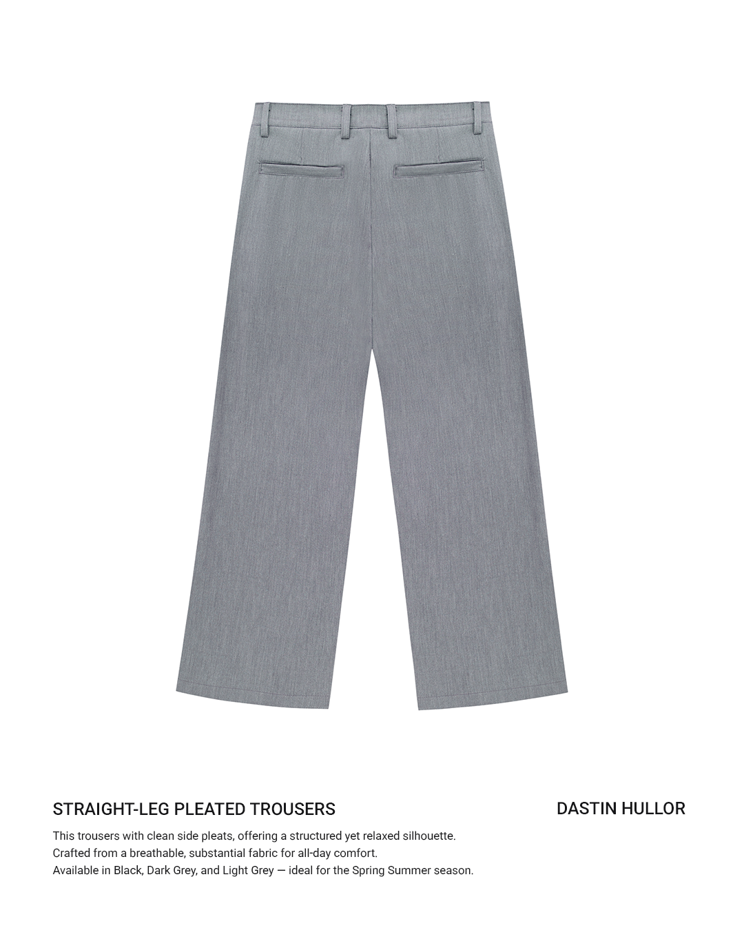 STRAIGHT-LEG PLEATED TROUSERS - ảnh 10