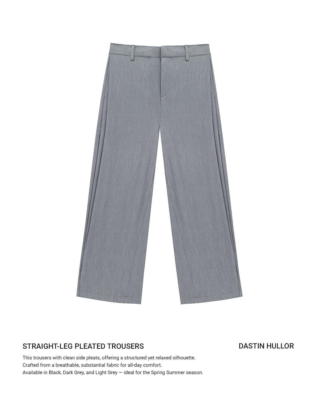 STRAIGHT-LEG PLEATED TROUSERS - ảnh 9
