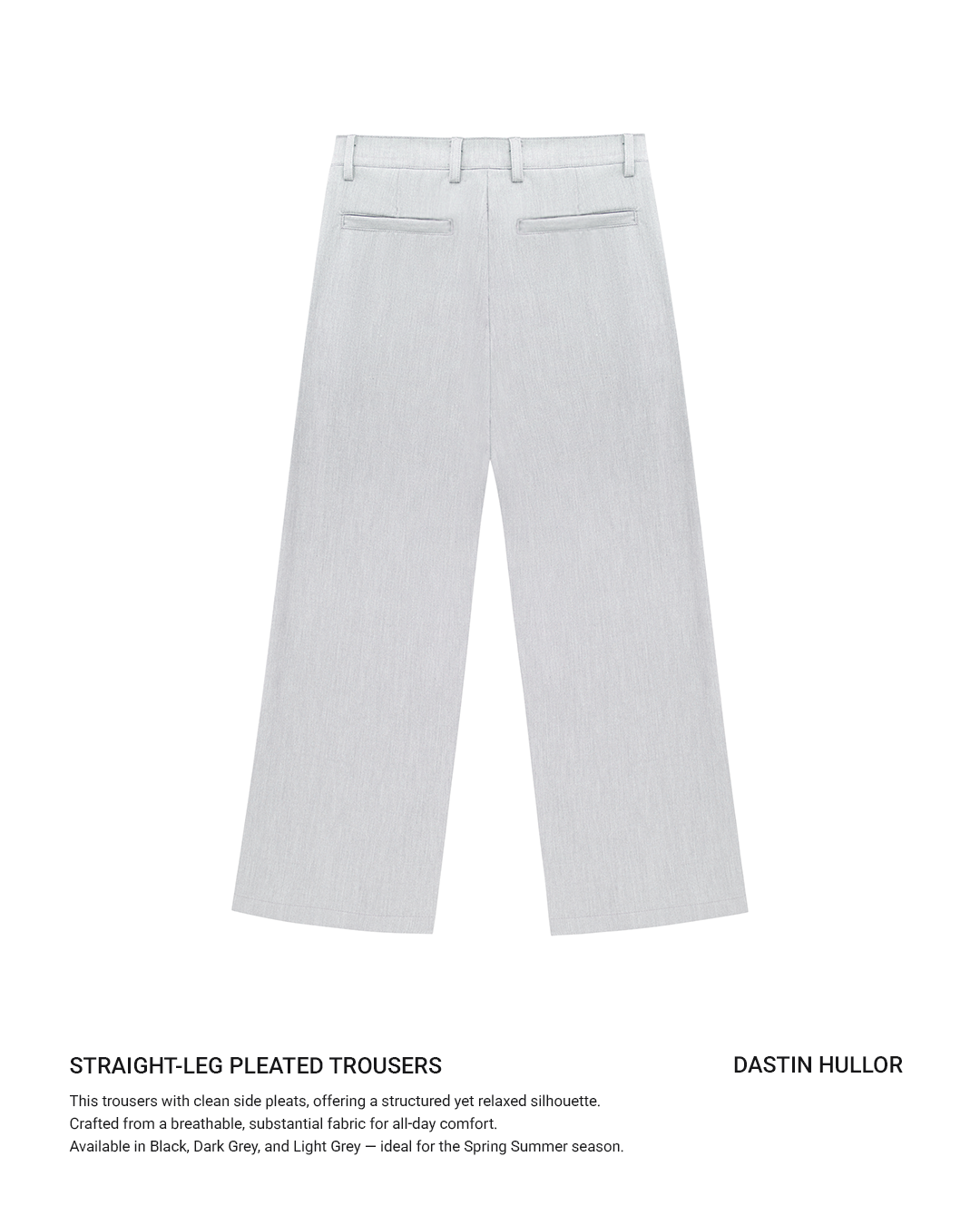 STRAIGHT-LEG PLEATED TROUSERS - ảnh 12
