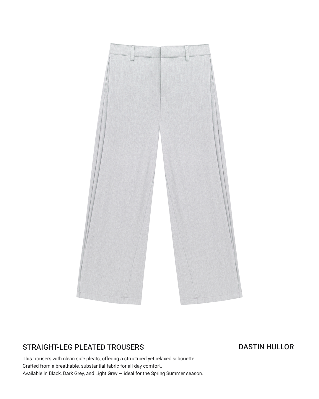 STRAIGHT-LEG PLEATED TROUSERS - ảnh 11
