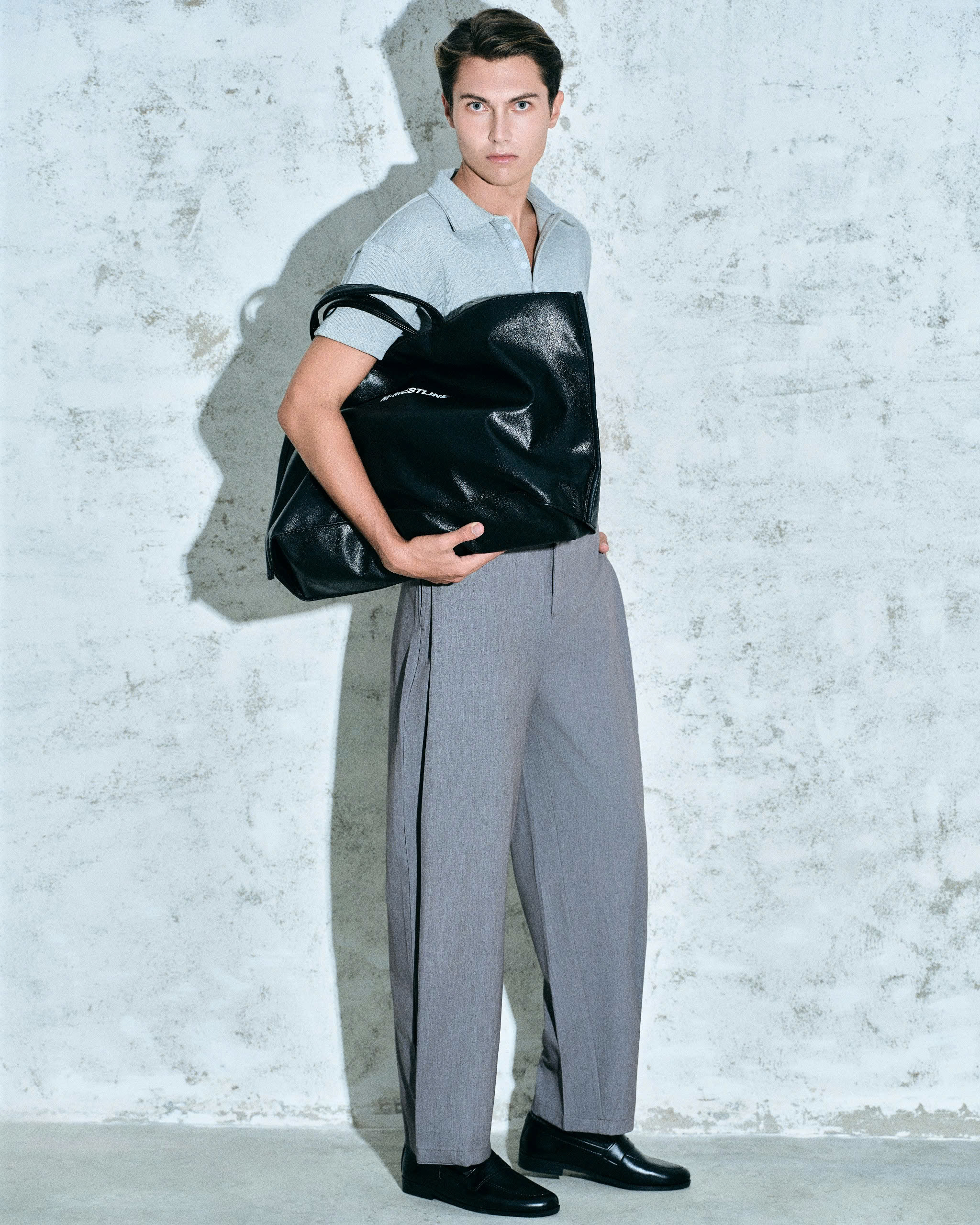 STRAIGHT-LEG PLEATED TROUSERS - ảnh 6