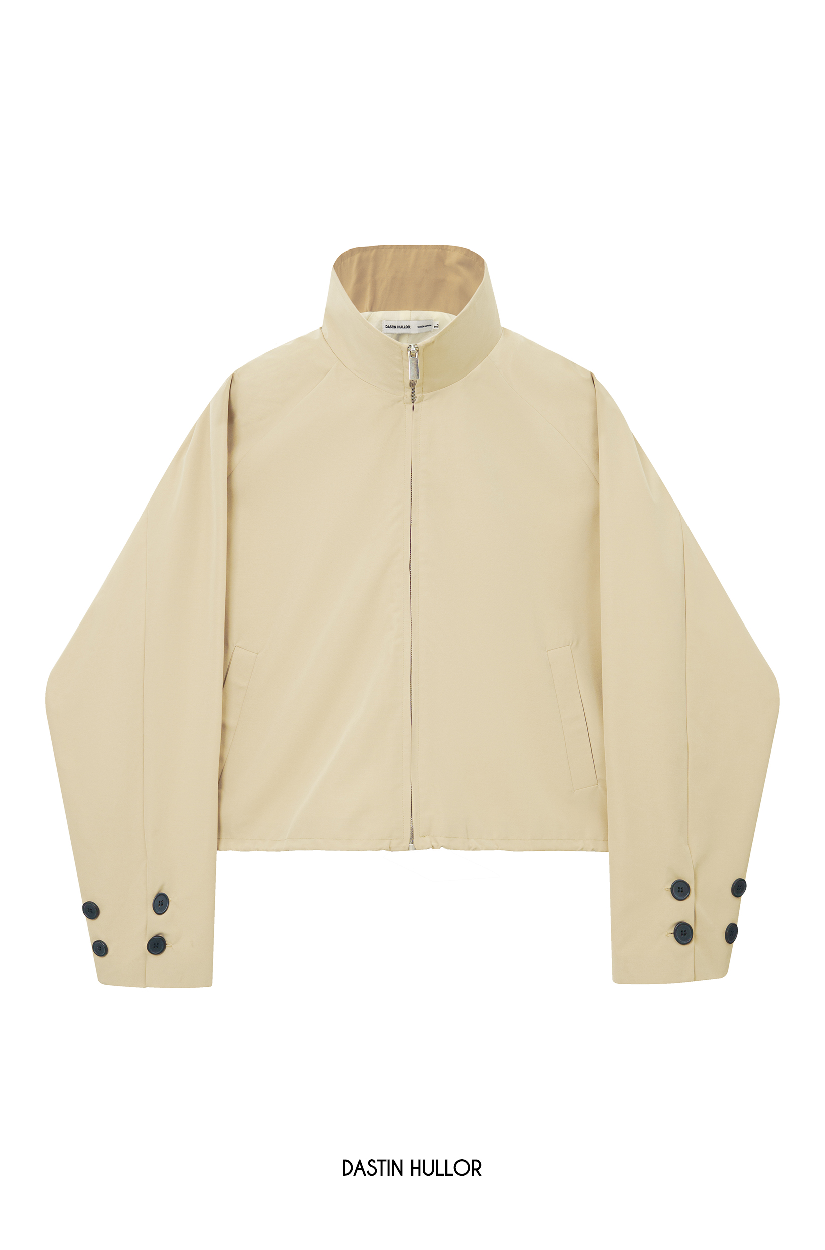 CROPPED HIGH-NECK JACKET - ảnh 5