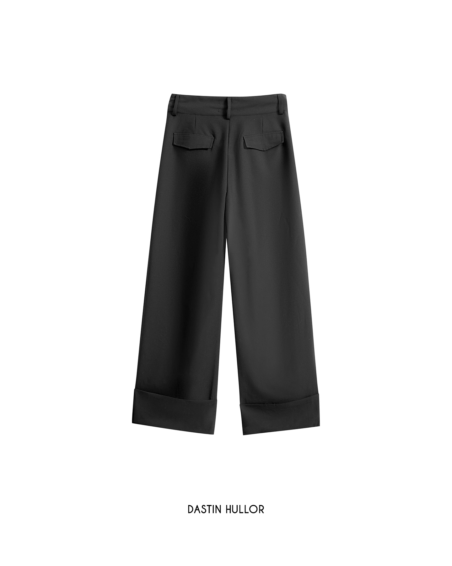 CUFFED WIDE-LEG TROUSERS - ảnh 8
