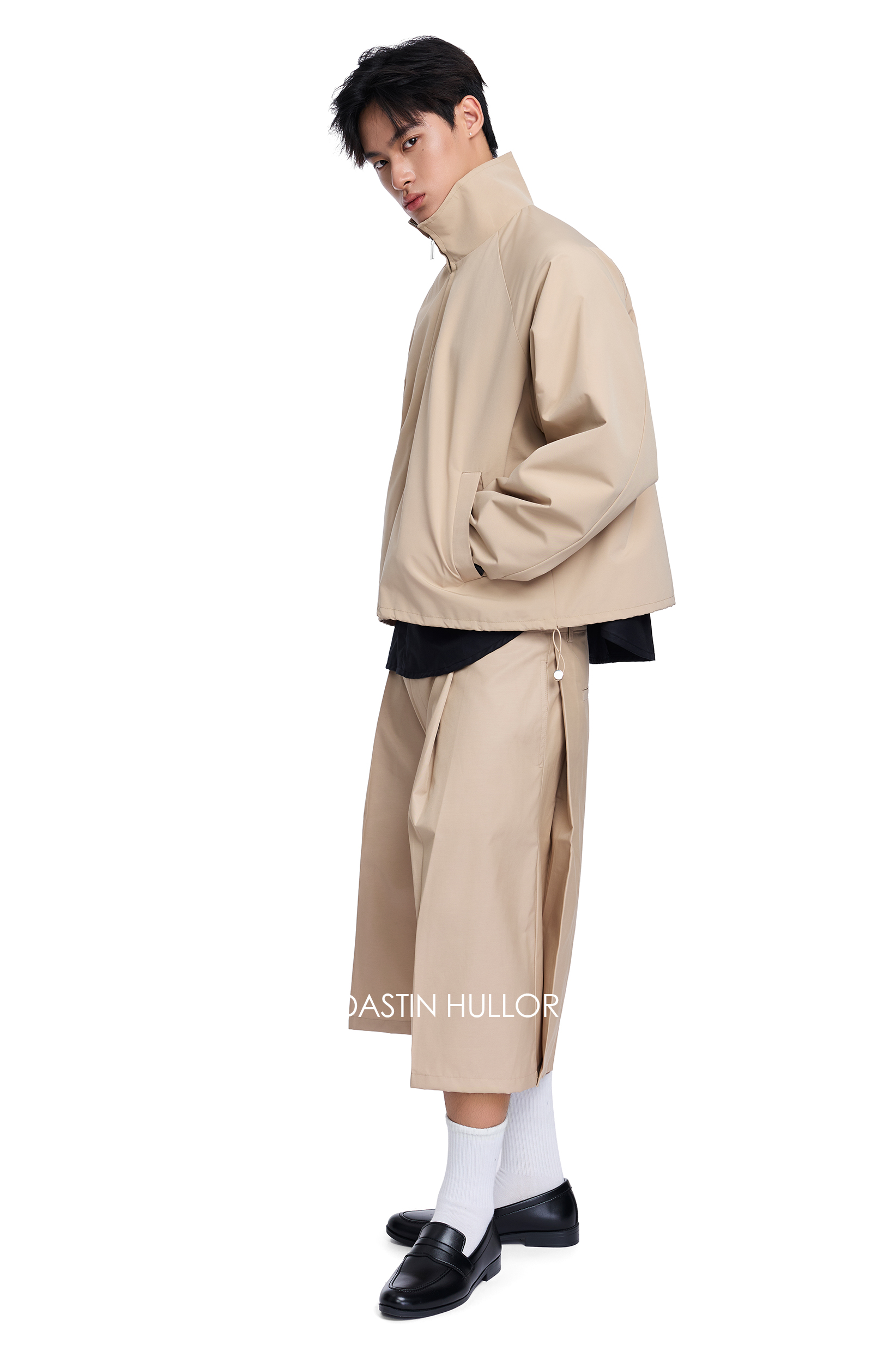 CROPPED HIGH-NECK JACKET - ảnh 7