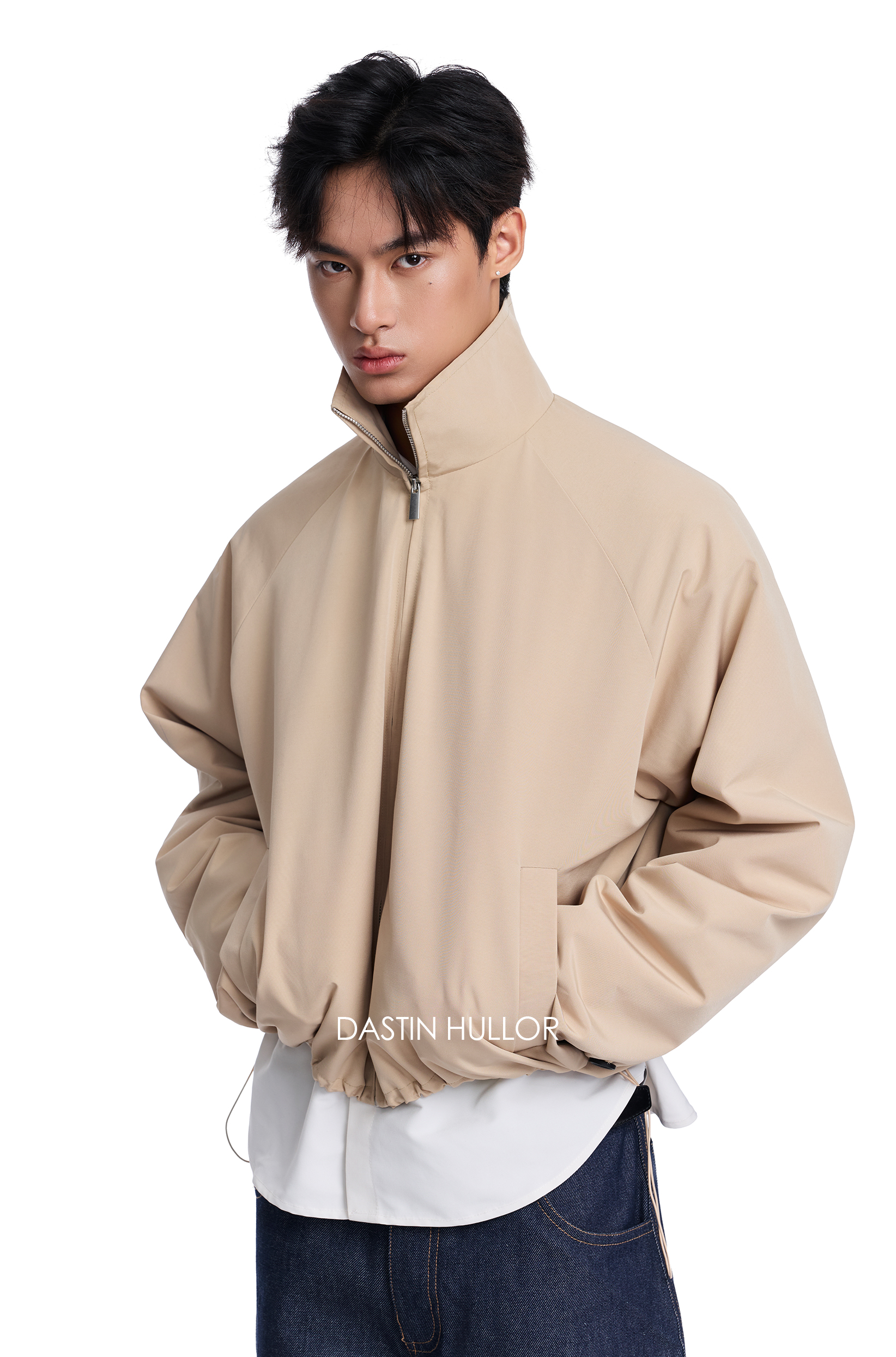 CROPPED HIGH-NECK JACKET - ảnh 4
