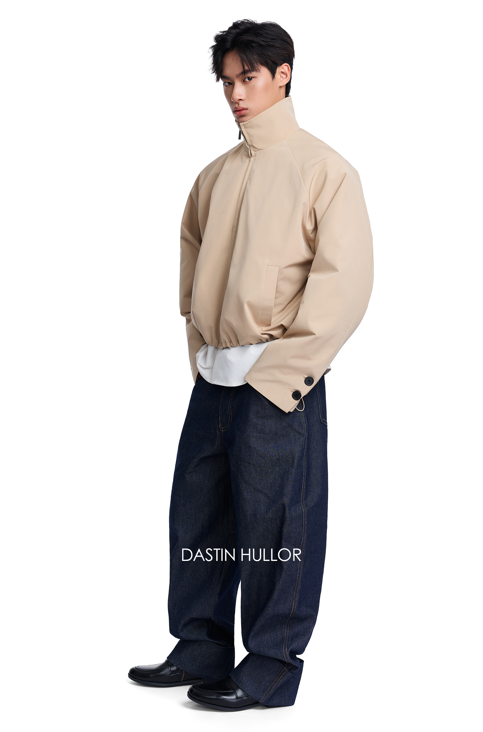 CROPPED HIGH-NECK JACKET